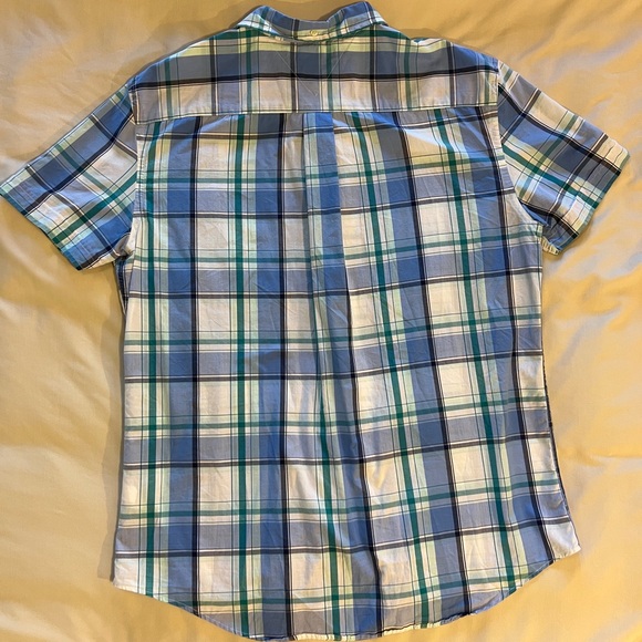 Tommy Hilfiger Blue and Green Plaid Button Down Shirt Size XL - Picture 4 of 11